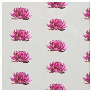 Tiefrosa Lotos-Blumen Stoff