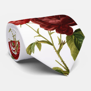 Tiefrote alte Rosenmalerei Krawatte
