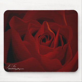 Tiefrote Rose Mousepad