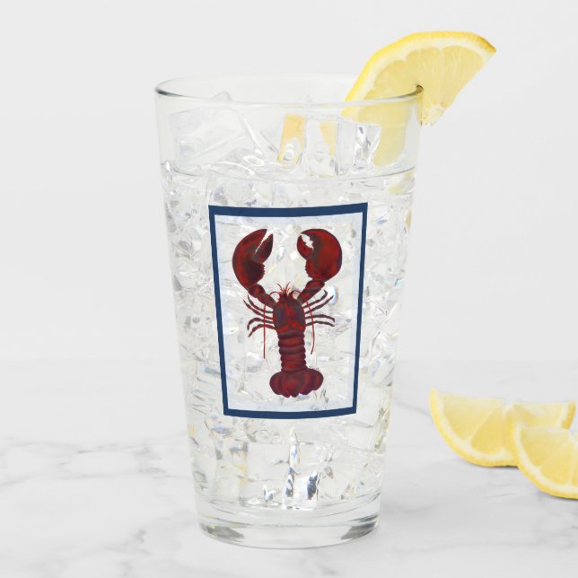 Tiefroter Hummer Glas (Rückseite Ice)