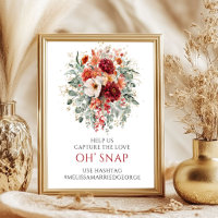 Tiefrotes Marsala Florales Oh-Schnapp-Hochzeitssch