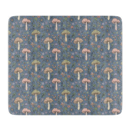 Tiefschiefergraue Pilze Minimalistischer Moody-Ges Schneidebrett
