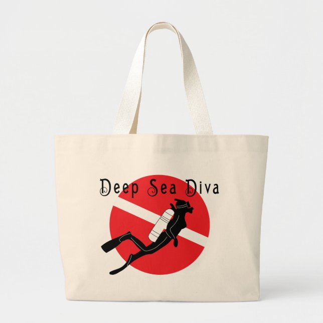 Tiefsee-Diva Jumbo Stoffbeutel (Vorne)
