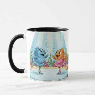 Tiefsee-Eiskunstlauf: Funkelnder Fisch-Ballerina  Tasse