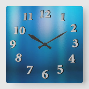 Tiefsee-Erforschung Quadratische Wanduhr