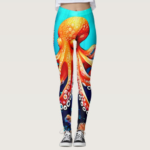 Tiefsee-Octopus-Glow-Design Leggings