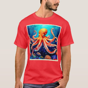 Tiefsee-Octopus-Glow-Design T-Shirt