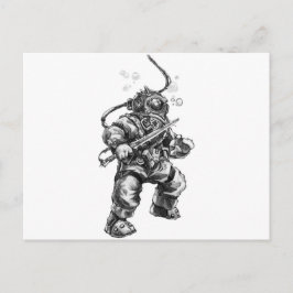 Tiefsee-Taucher Postkarte