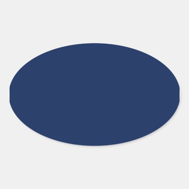 Tiefseeblau Ovaler Aufkleber (Vorderseite)