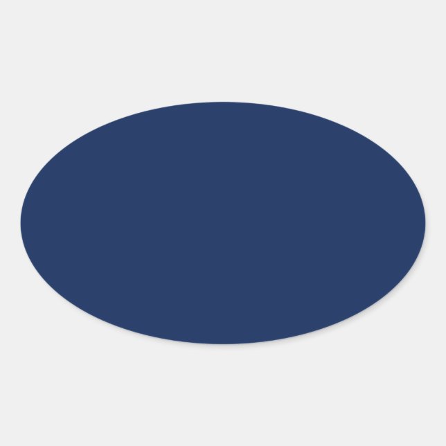 Tiefseeblau Ovaler Aufkleber (Vorderseite)