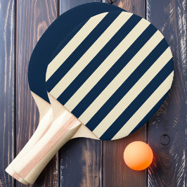 Tiefseeblau-Polo-Streifen und fest Tischtennis Schläger