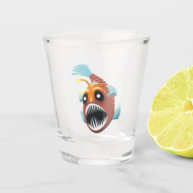 Tiefseefische Schnapsglas (Vorderseite)