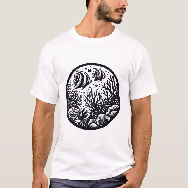 Tiefseefischen. T-Shirt (Vorderseite)