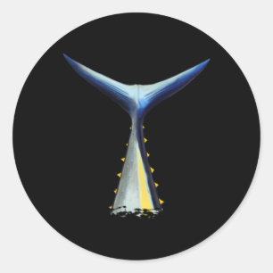 Tiefseefischerei Thunfisch Schwanz Roter Thun Runder Aufkleber