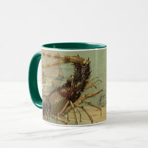 Tiefseegarnelen, Vintage Meerestiere Tasse