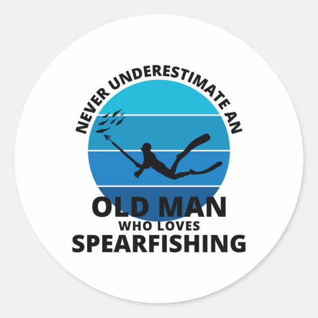 Tiefseejagd Runder Aufkleber (Vorderseite)