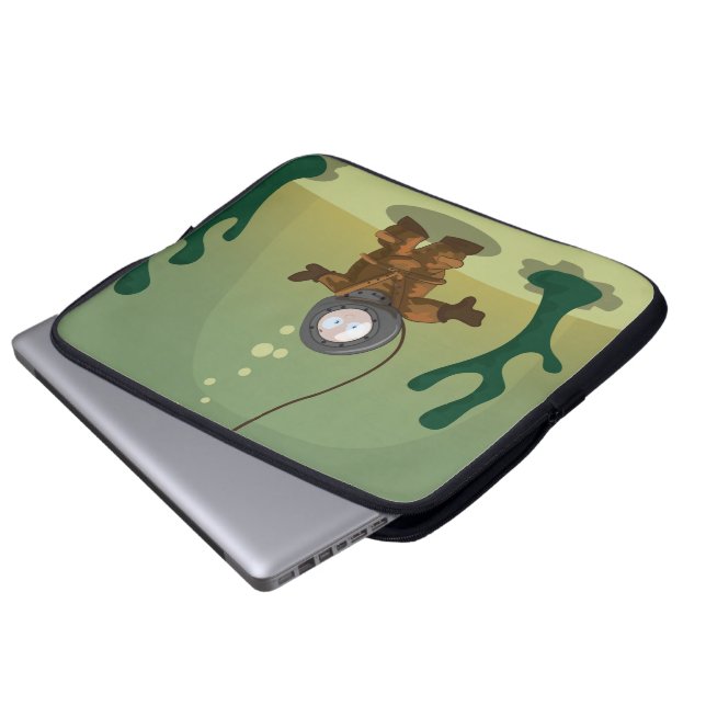 Tiefseetaucher Laptopschutzhülle (Vorne Knopf)