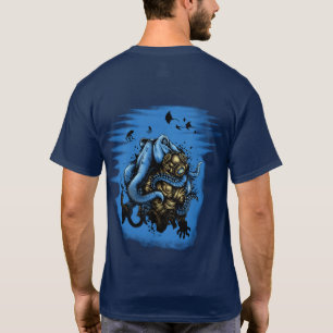 Tiefseetaucher Oktopus Angriff Nautical Ozean T-Sh T-Shirt