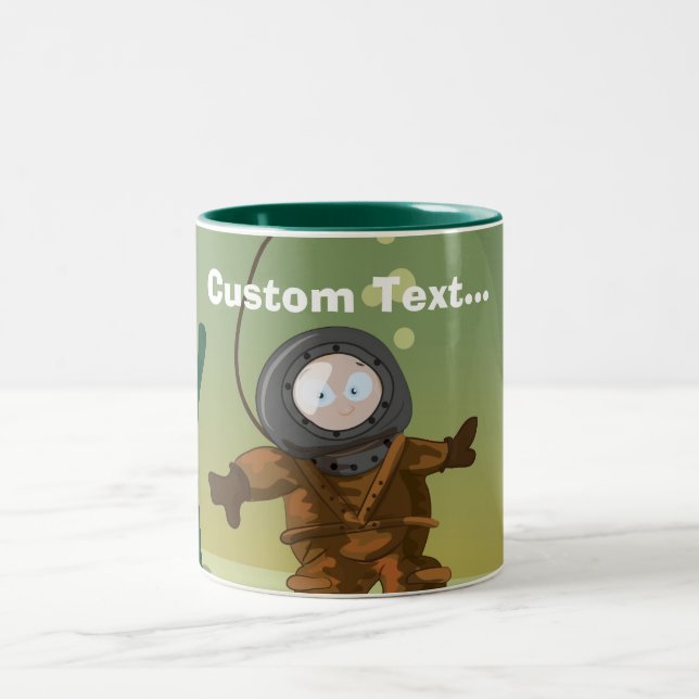Tiefseetaucher Zweifarbige Tasse (Mittel)