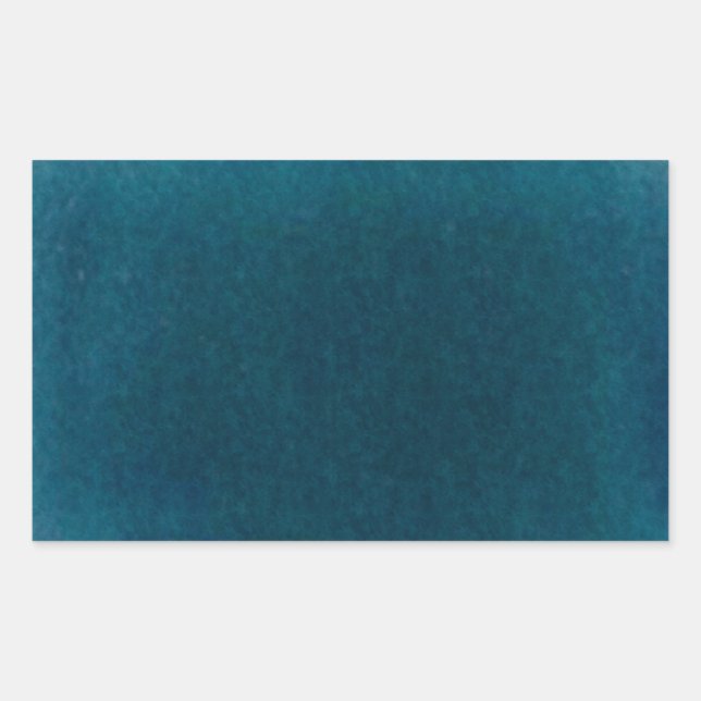 Tiefseewasserfarbe - Dunkles Aquamarines Blau und  Rechteckiger Aufkleber (Vorderseite)