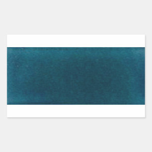Tiefseewasserfarbe - Dunkles Aquamarines Blau und Rechteckiger Aufkleber