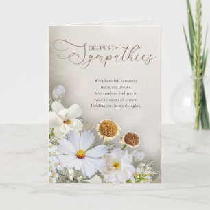Tiefstes Beileid Florale Trostkarte Karte