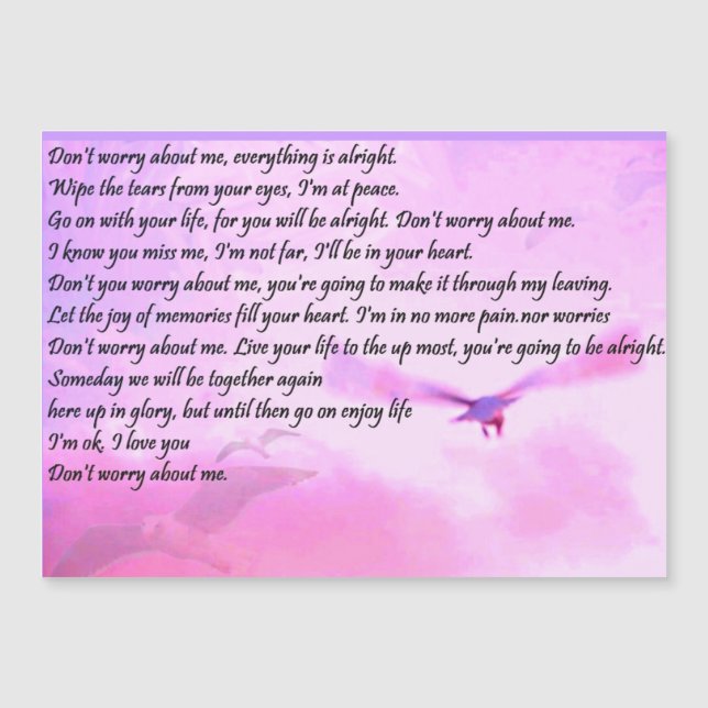 tiefstes Beileid Magnetkarte (Vorderseite)