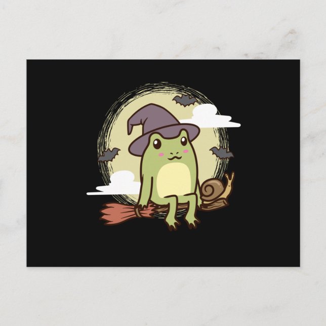 Tieftonästhetischer Frosch mit Rotzunge Postkarte (Vorderseite)