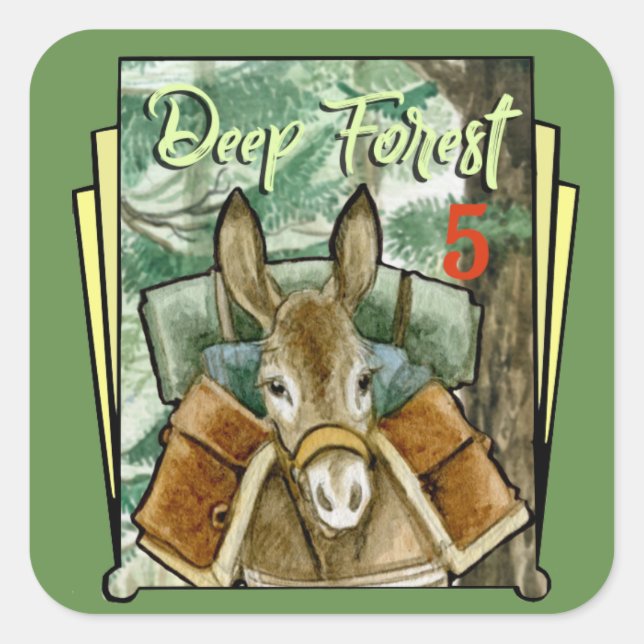 Tiefwald 5 quadratischer aufkleber (Vorderseite)