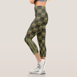 Tiefwald-Farbkombination Capri Leggings
