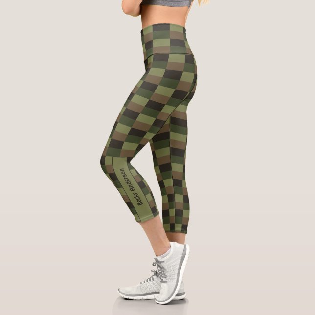 Tiefwald-Farbkombination Capri Leggings (Links)