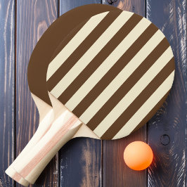 Tiefwaldbrauner Polo-Streifen und fest Tischtennis Schläger