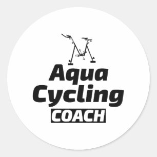 Tiefwasser-Aqua-Joggen Runder Aufkleber