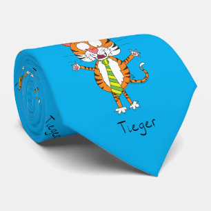 Tieger Tiger Big Cat Funny Men Krawatte