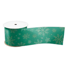 Tiel mit Gold-Schneeflocken Satinband