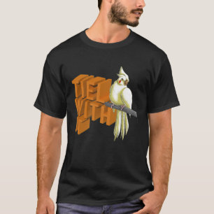 Tiel mit Niedlicher Vogelcockatiel Funny Animal Bi T-Shirt