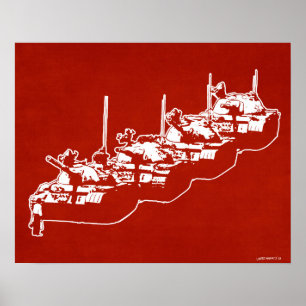 Tienanmen Behälter-Mann Poster