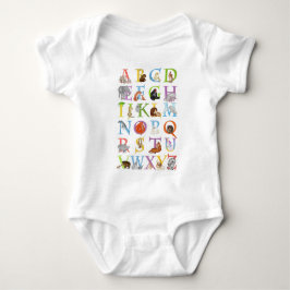 Tier ABC Baby Bodysuit (blaue Version) Baby Strampler