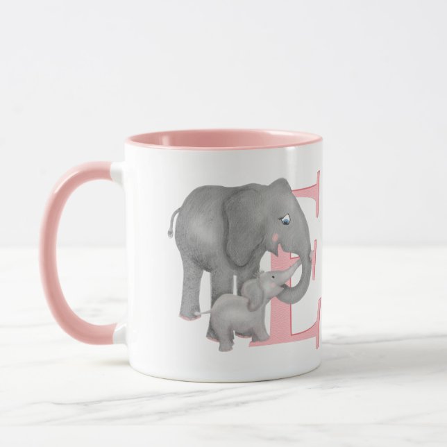 Tier ABC E ist zur Tasse von Elefanten bestimmt (Links)