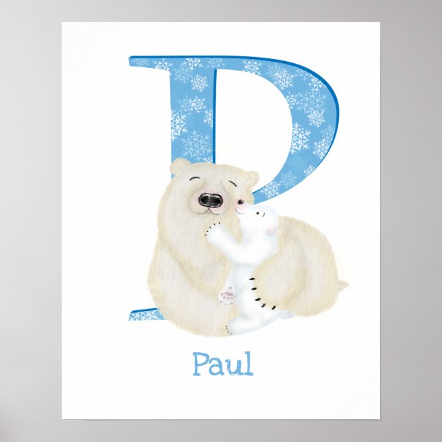Tier ABC P ist für den Ausdruck "Eisbären" bestimm Poster (Vorne)