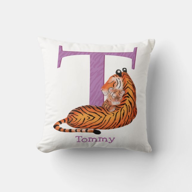 Tier ABC T ist für Tigerpolster Kissen (Vorderseite)