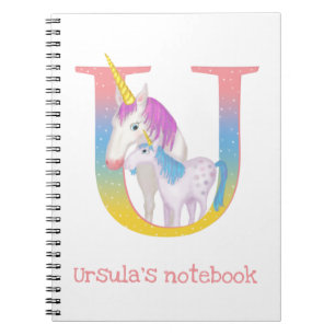 Tier ABC U ist für Einhorn-Notebook geeignet Notizblock