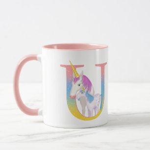Tier ABC U ist zur Einhorn-Tasse bestimmt Tasse