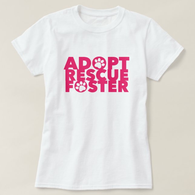 Tier Adoption Rettung Pflege  T-Shirt (Design vorne)