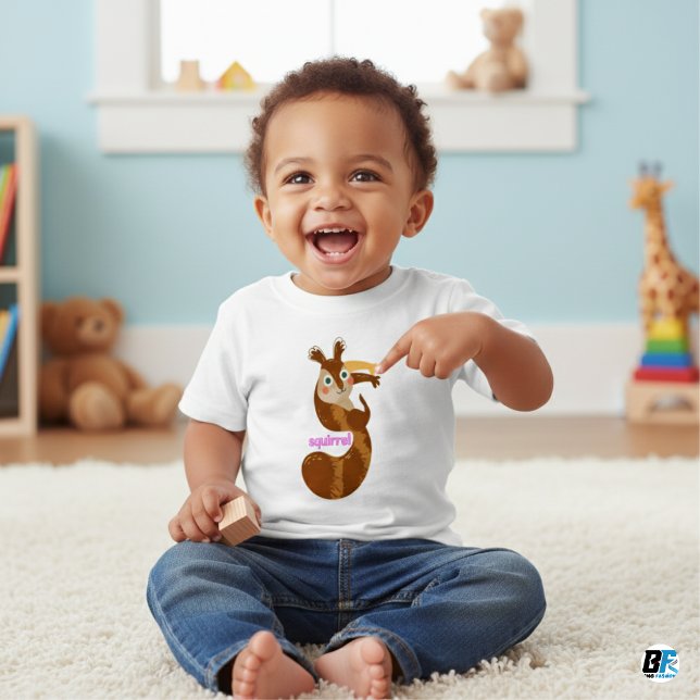 Tier Alphabet s for Eichhörnchen Baby T-shirt (Von Creator hochgeladen)