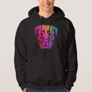 Tier Besitzer Pitbulle Gesicht Hoodie