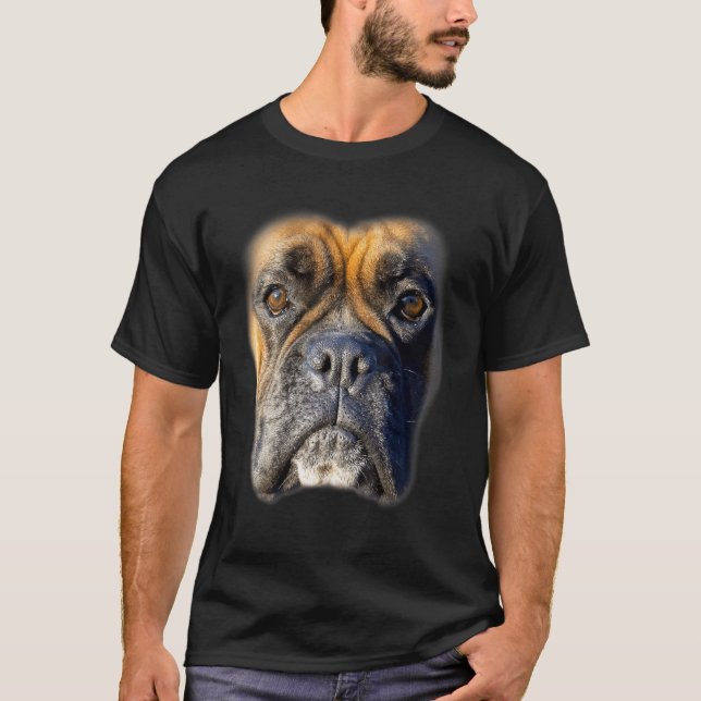 Tier Boxer Face Dog T-Shirt (Vorderseite)