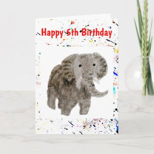 Tier Elephant Art Age Geburtstag Karte