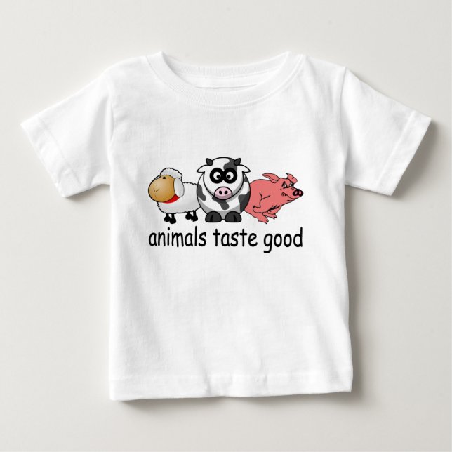 Tier-Geschmack gut - lustiger Baby T-shirt (Vorderseite)