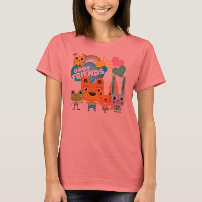 Tier-gute Freunde T-Shirt (Vorderseite)